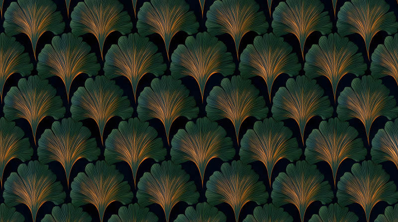 綠色葉片藝術(shù)圖案-圖片