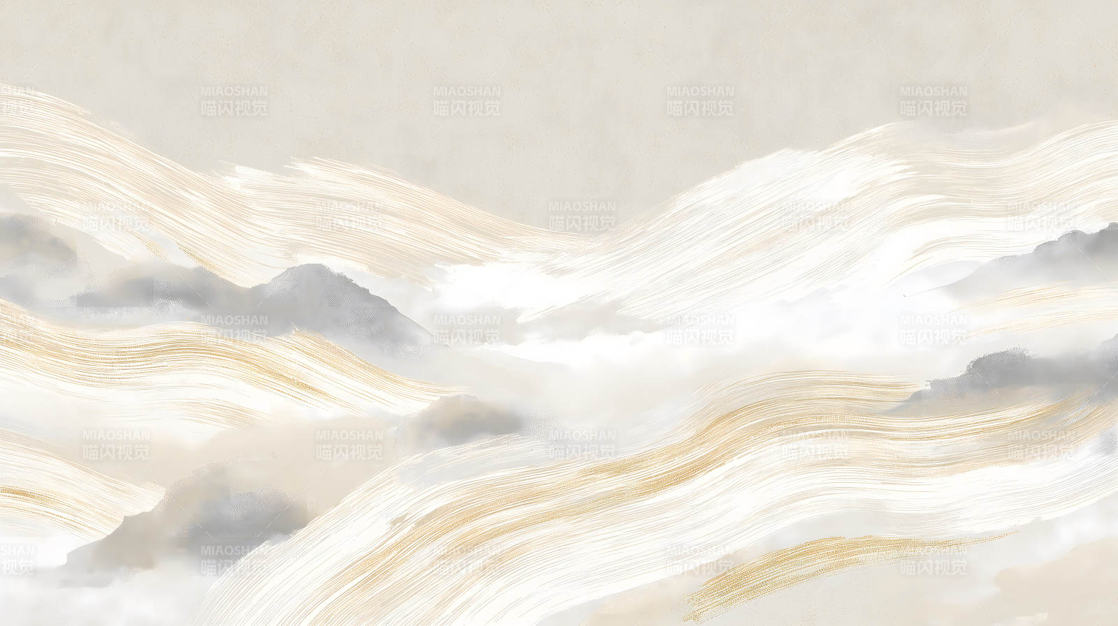 水墨山水抽象画意境-图片