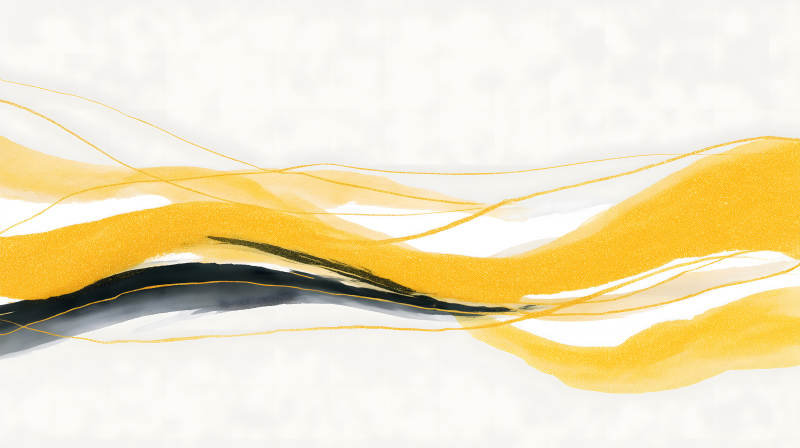 抽象的黄色和黑色水彩艺术-图片