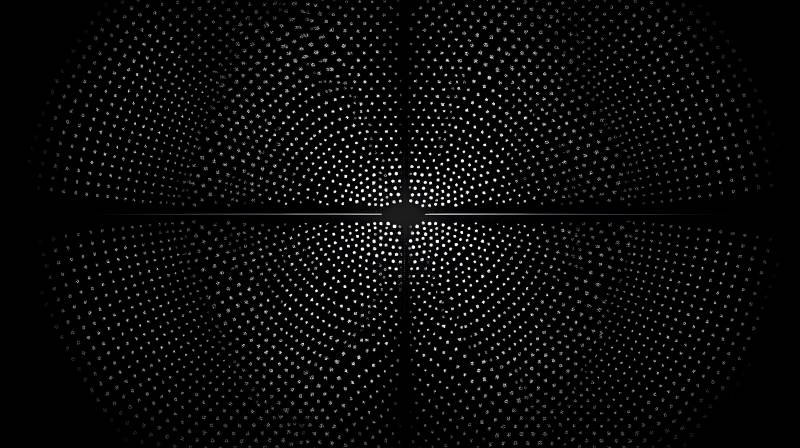 黑白点阵对称构图充满科技感-图片