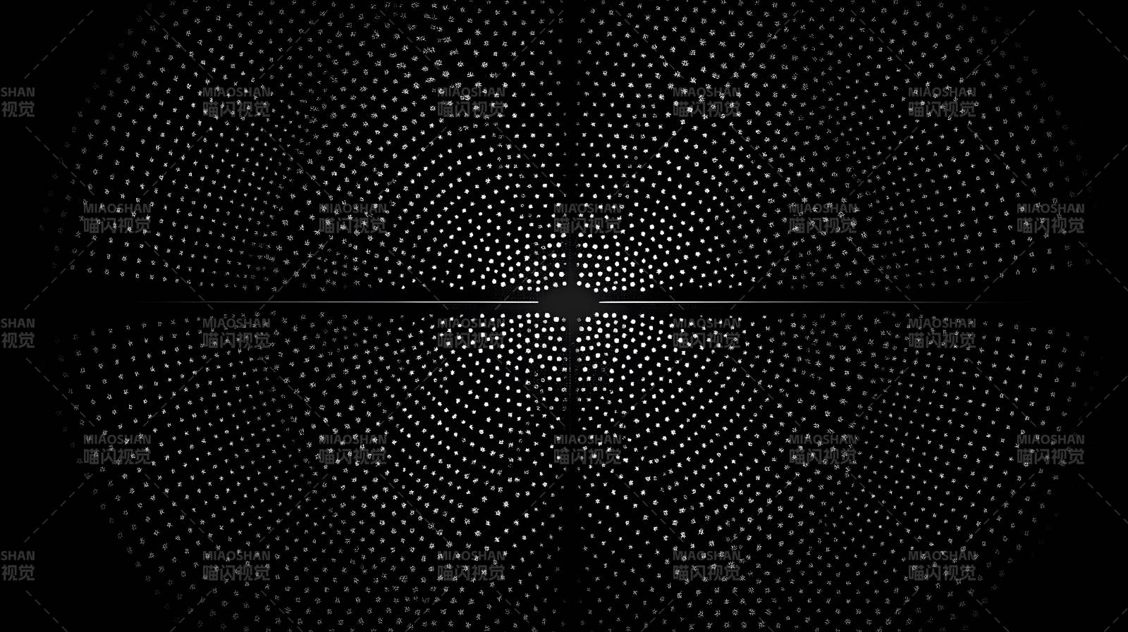 黑白点阵对称构图充满科技感-图片