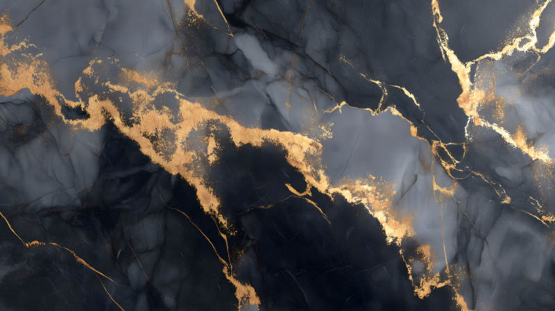 黑色大理石紋理金色紋路-圖片