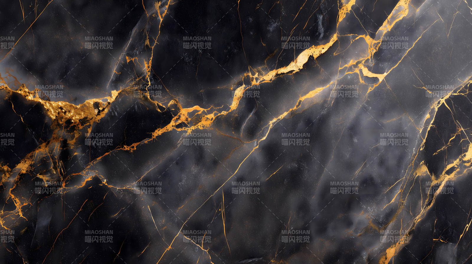黑色大理石金紋裝飾-圖片