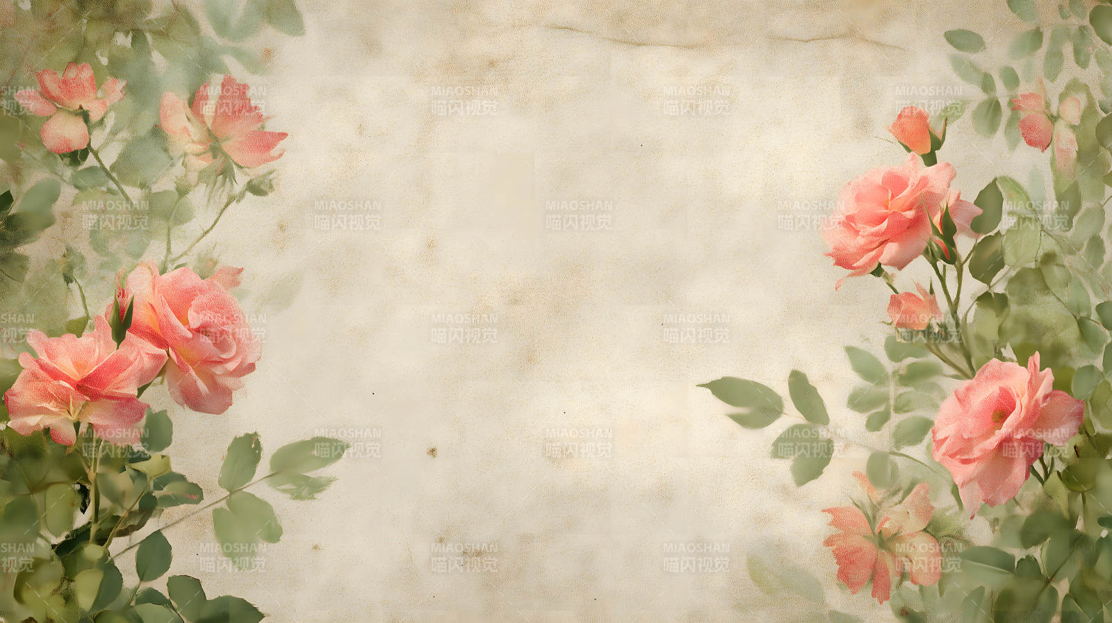 淡雅玫瑰花束背景圖-圖片