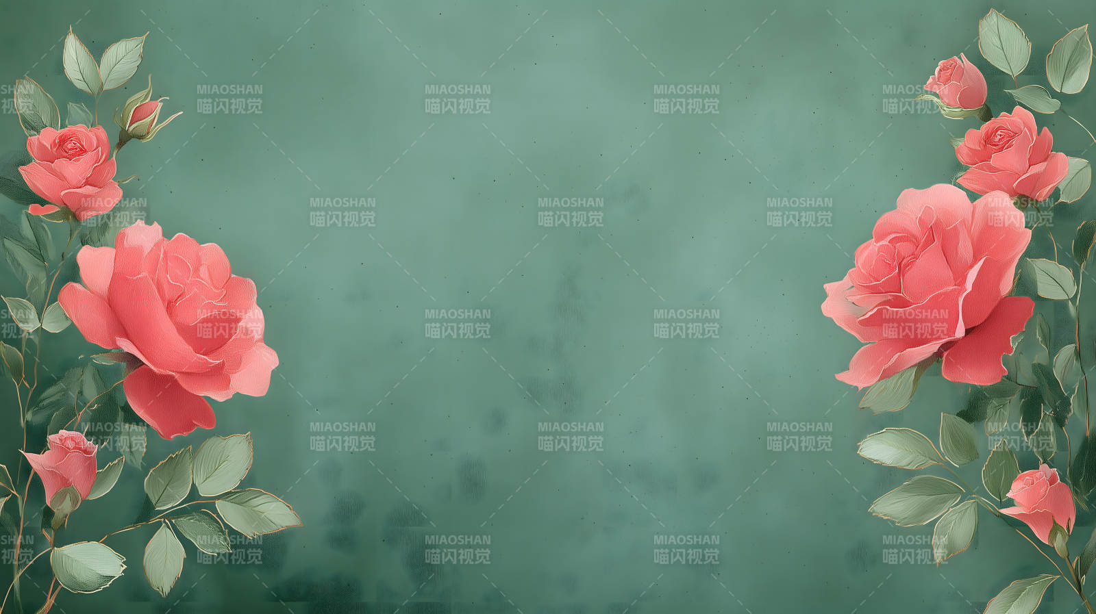 粉色玫瑰花裝飾背景-圖片