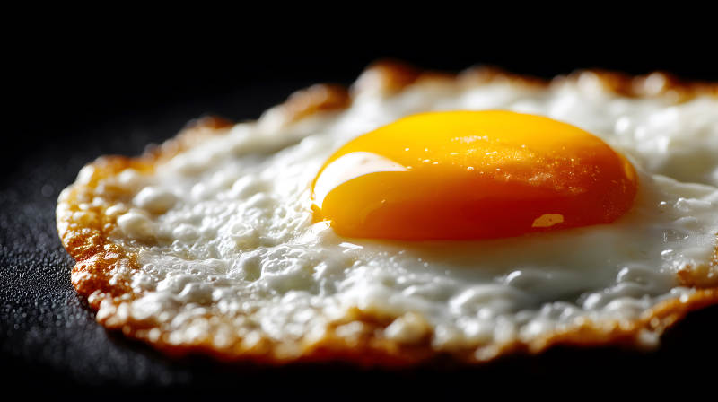 鮮嫩太陽蛋特寫美食-圖片