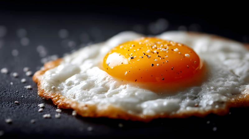 煎雞蛋特寫美味誘人-圖片