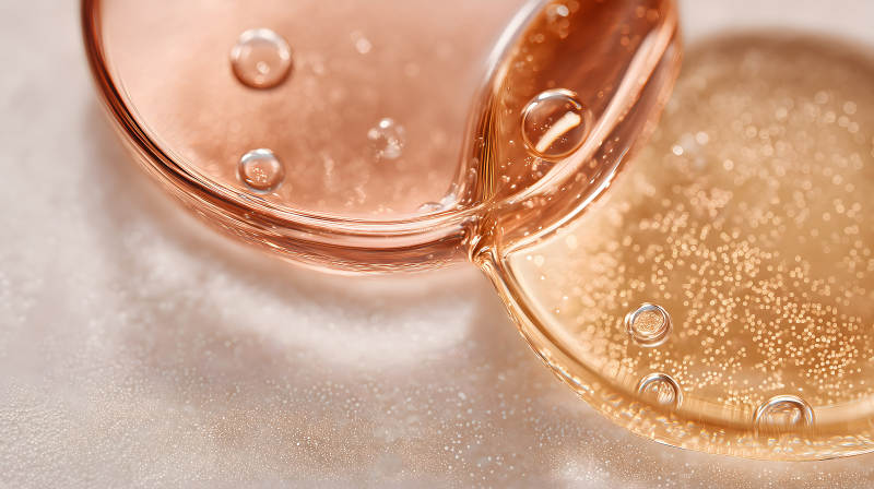 兩杯液體特寫氣泡閃耀-圖片