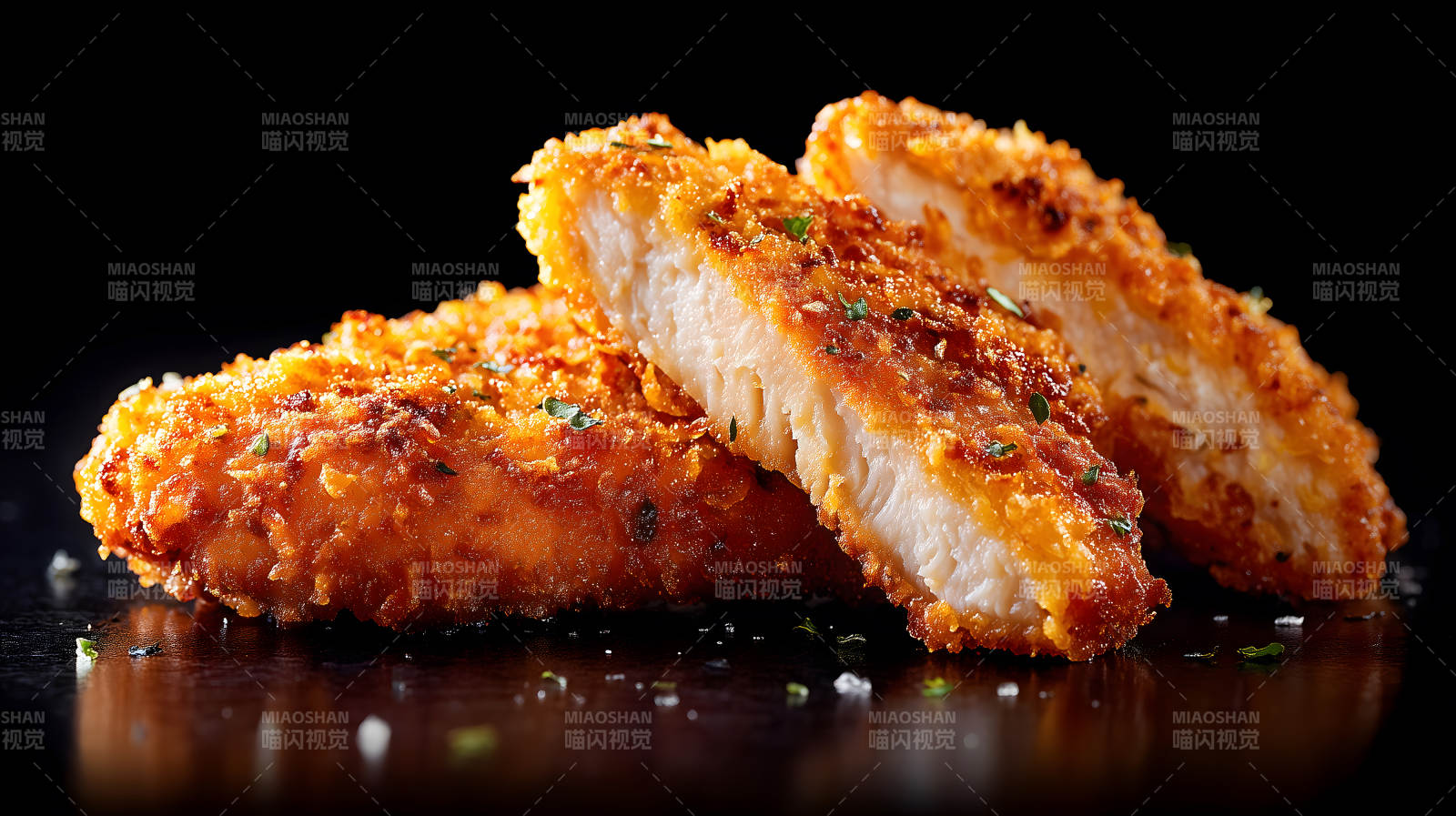 美味的炸魚塊特寫-圖片