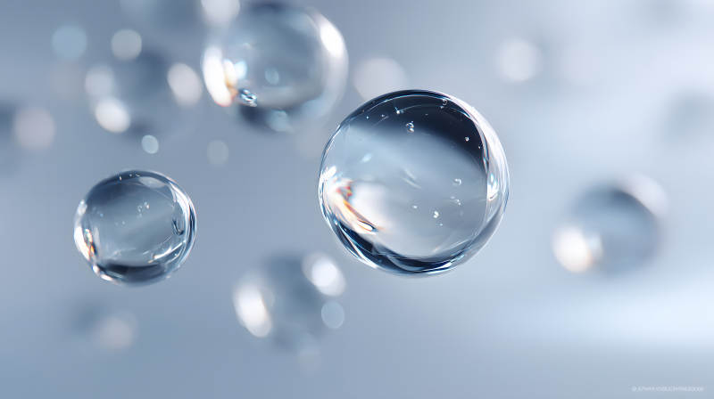 水珠特寫純凈剔透視覺沖擊-圖片