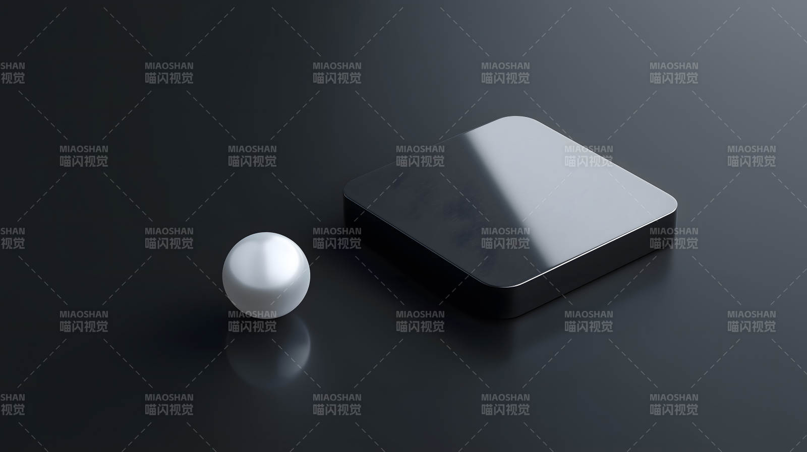 黑白简约风格的物体摆放-图片