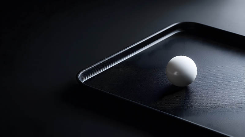 雞蛋在黑色托盤里靜置的畫面-圖片