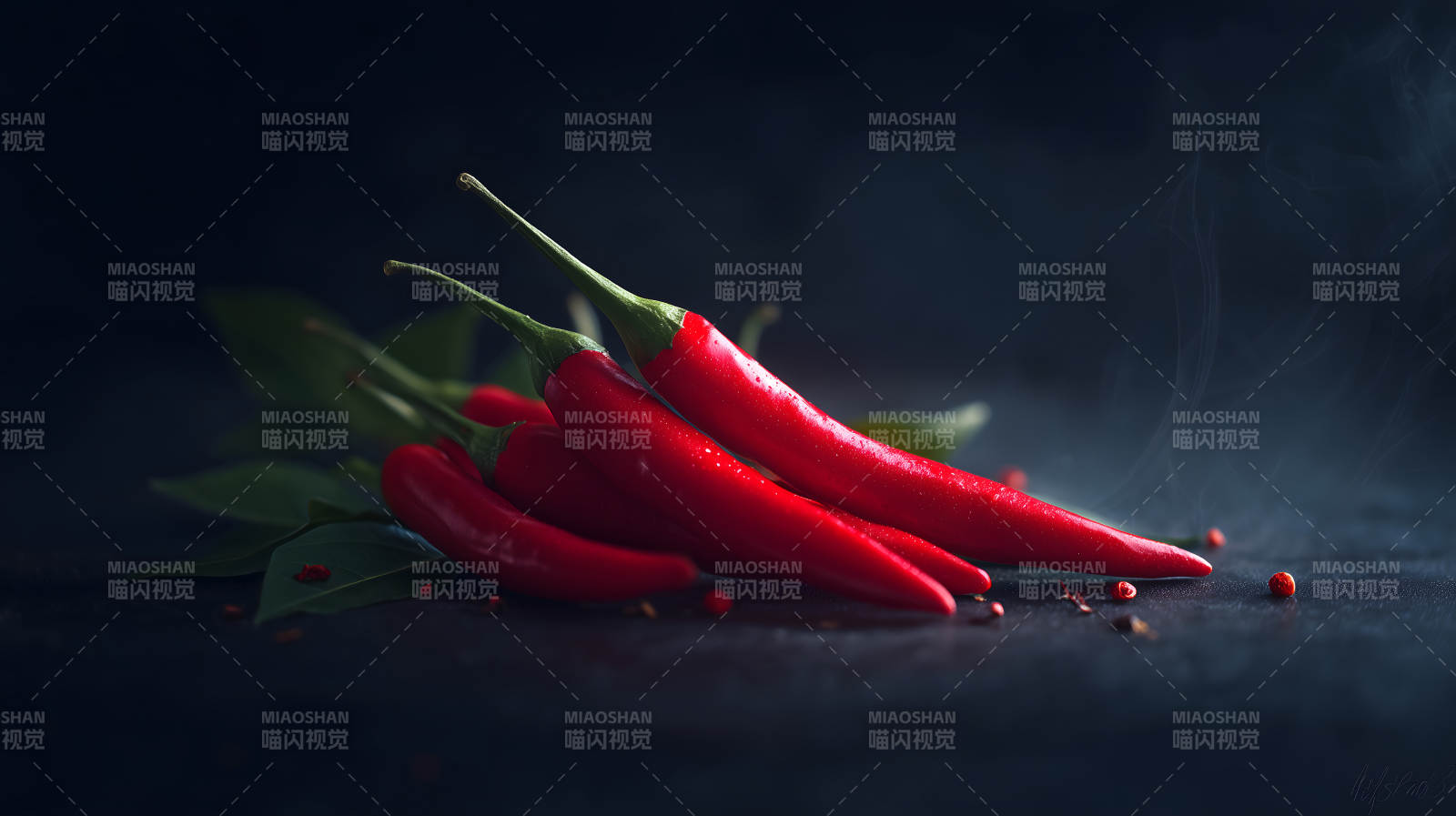 紅辣椒特寫鮮艷欲滴-圖片