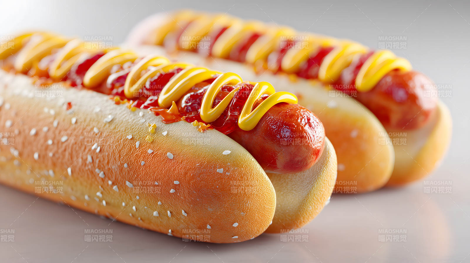 诱人的热狗特写美食-图片