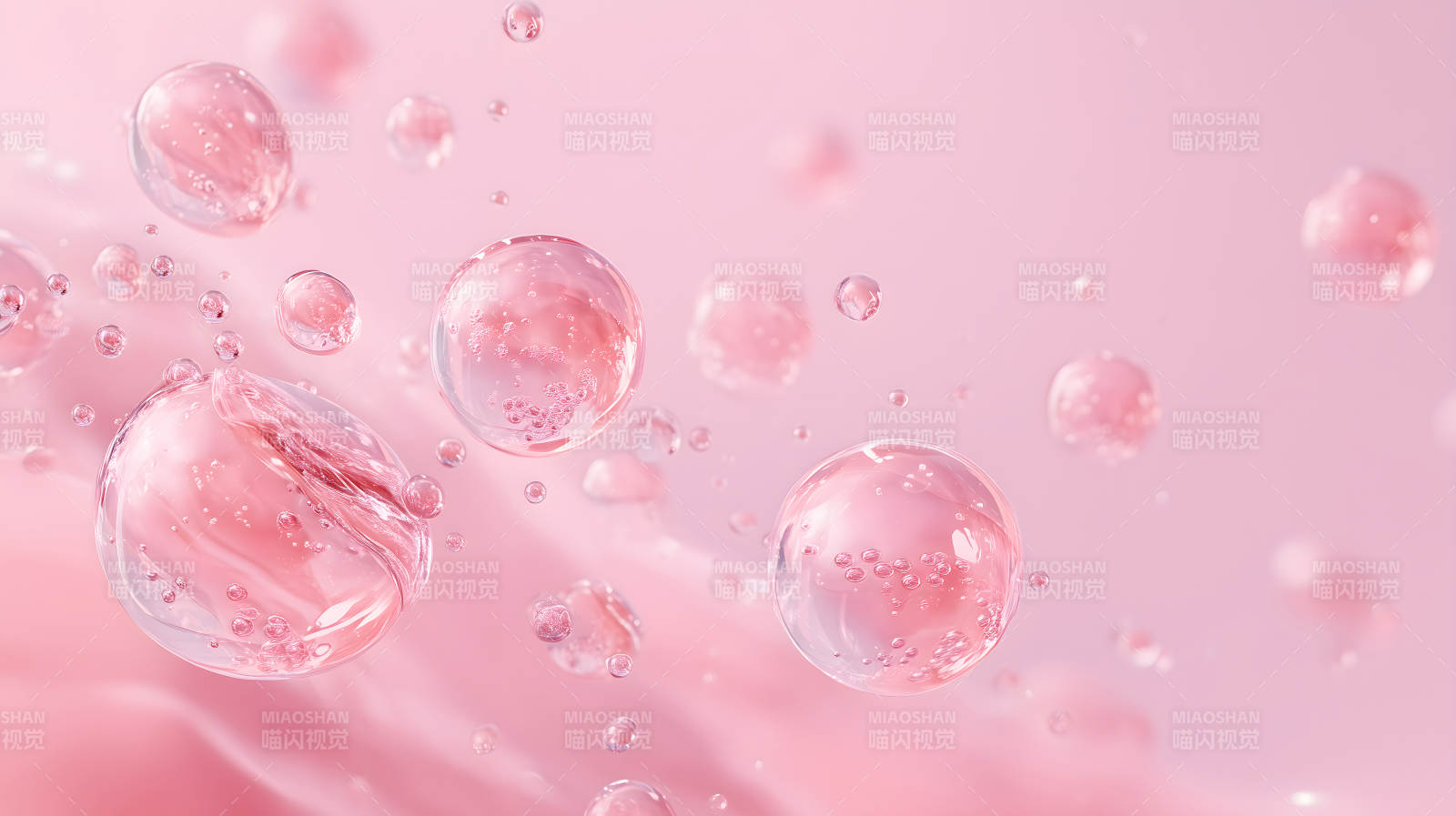 粉色泡泡梦幻背景-图片