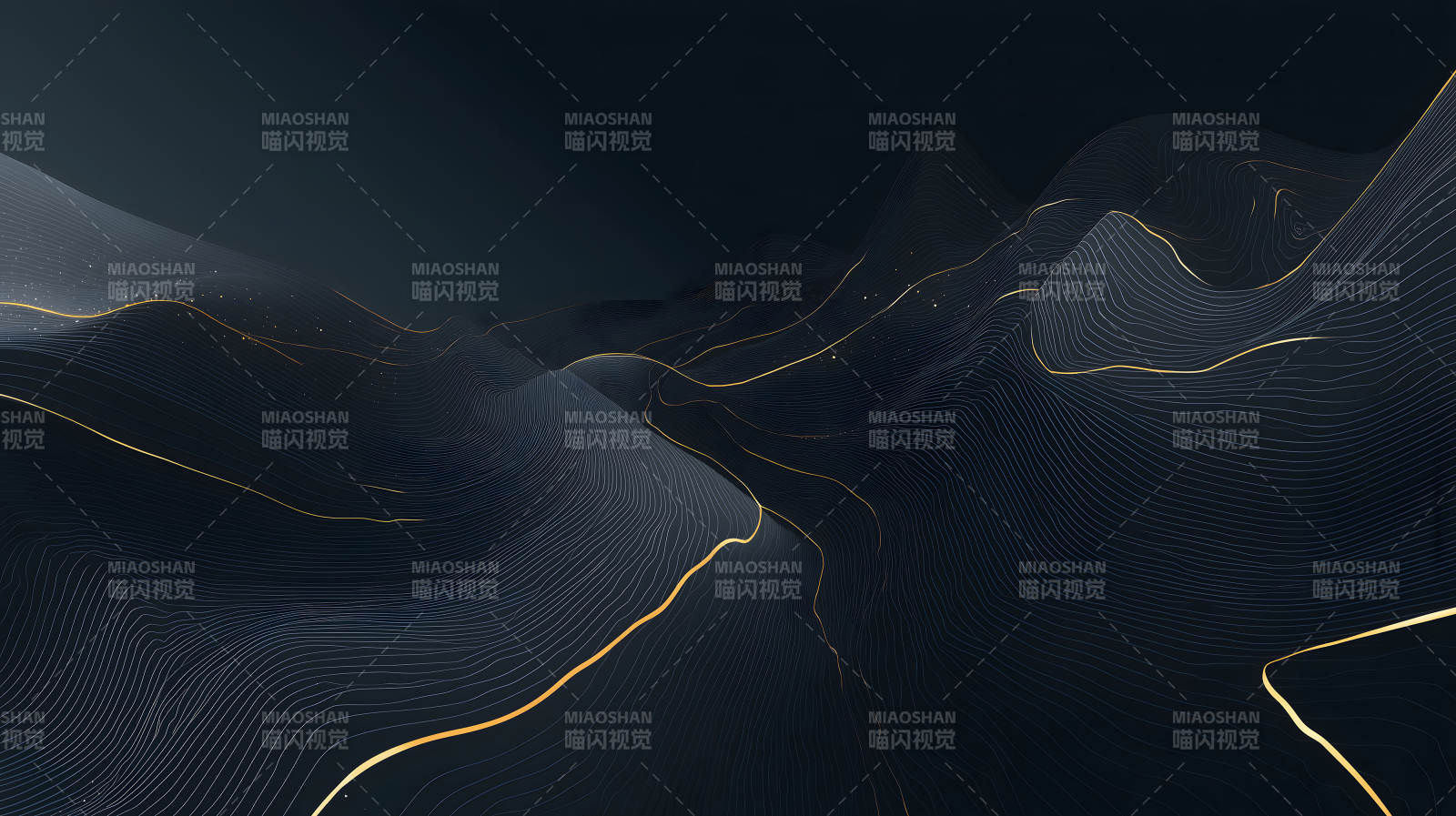 抽象深邃線條構(gòu)成的山巒-圖片