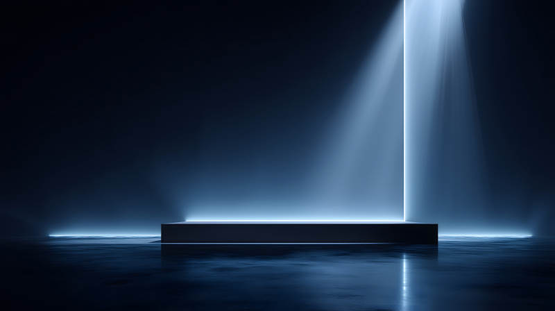 幽暗环境中的发光平台-图片