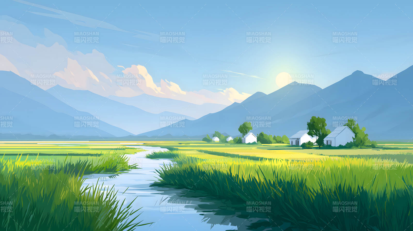 田园风光宁静祥和-图片