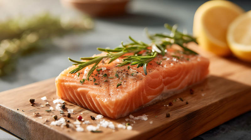 鮮美的三文魚配料-圖片