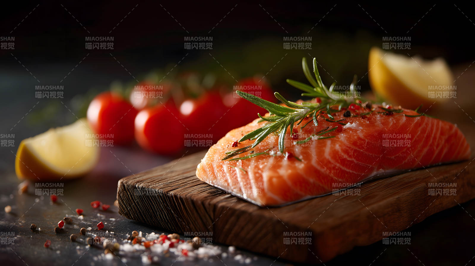 鲜美的三文鱼美食搭配-图片