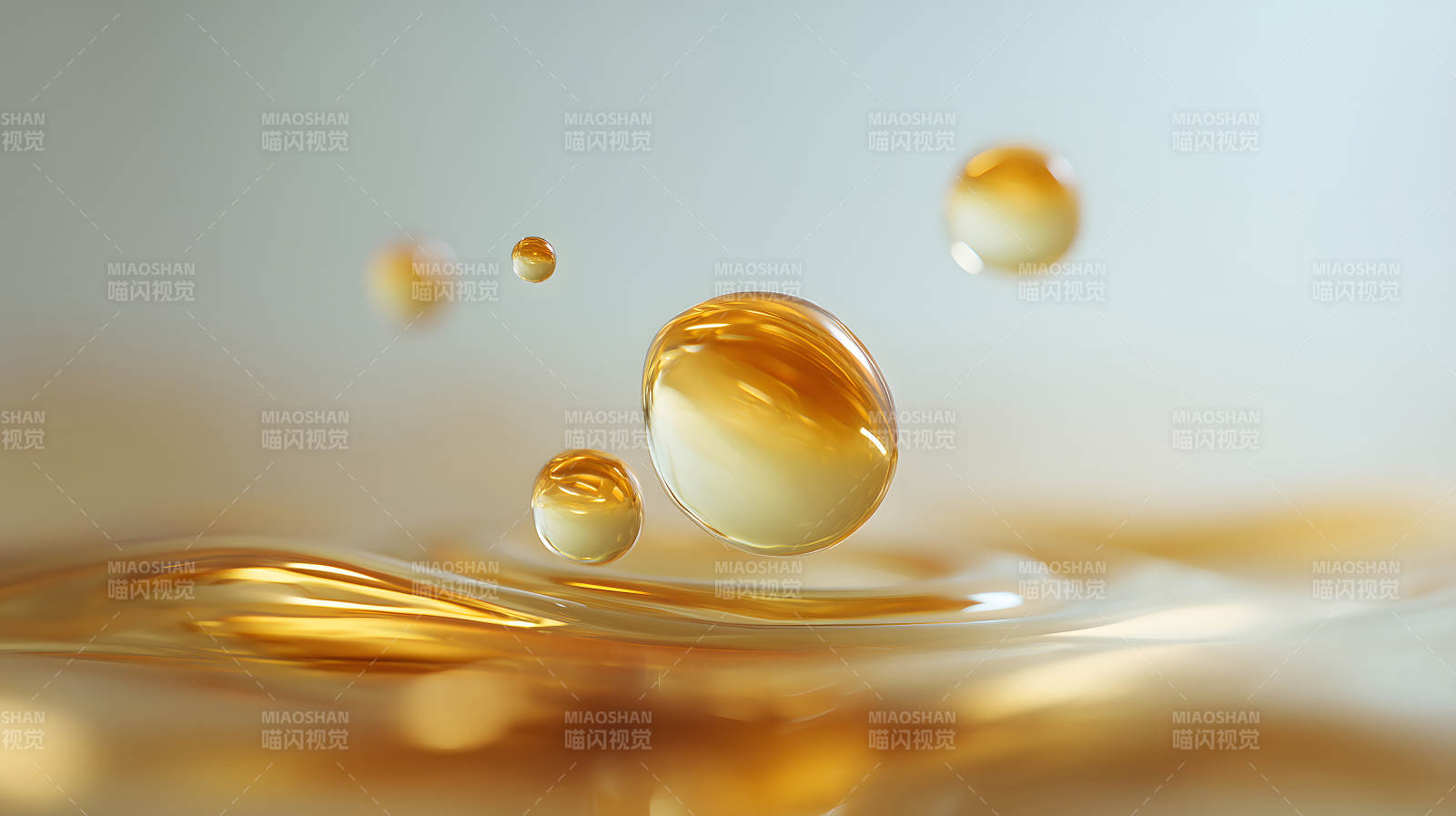 液體與懸浮水滴特寫-圖片