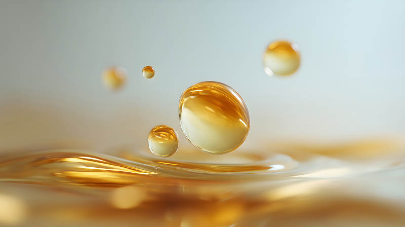 液体与悬浮水滴特写-图片