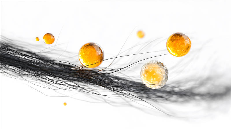 頭發和精華液的抽象圖像-圖片