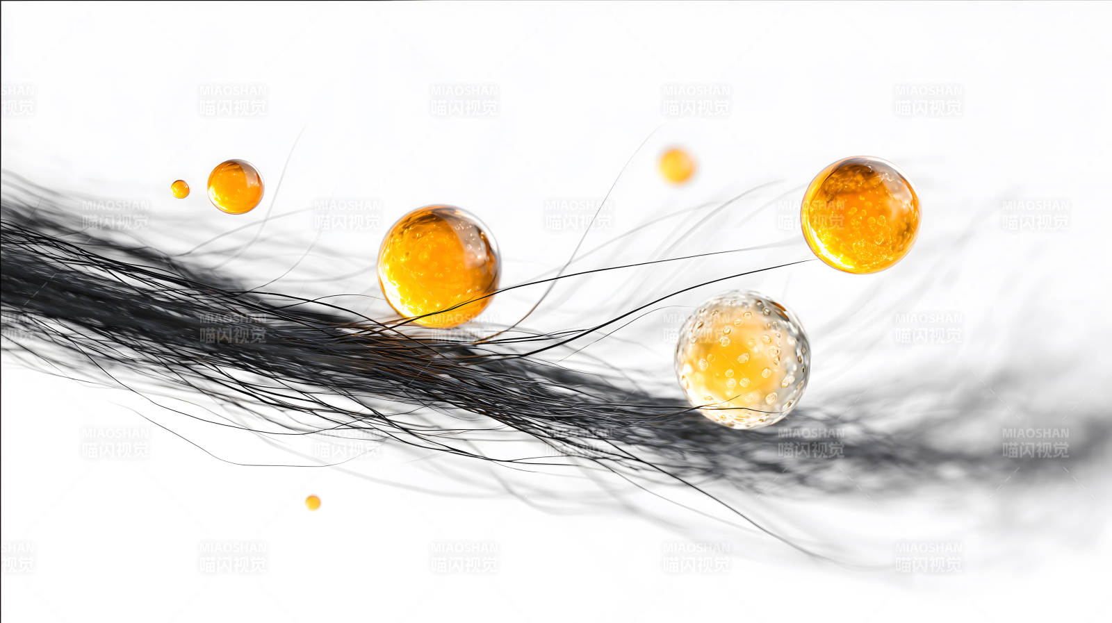 头发和精华液的抽象图像-图片