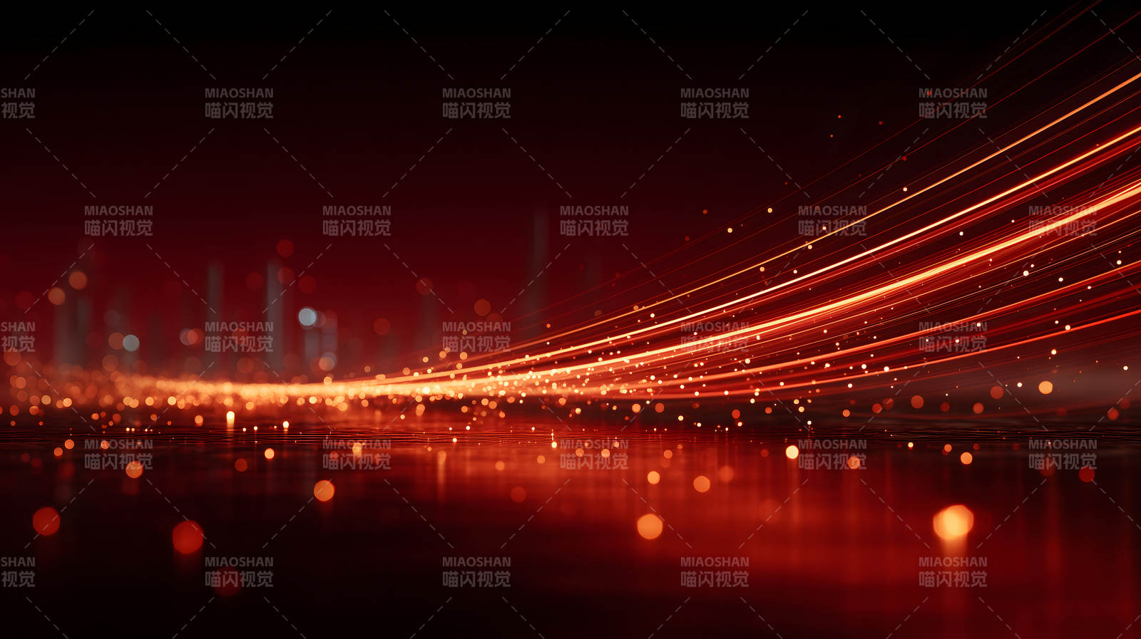 抽象的紅色光線軌跡-圖片