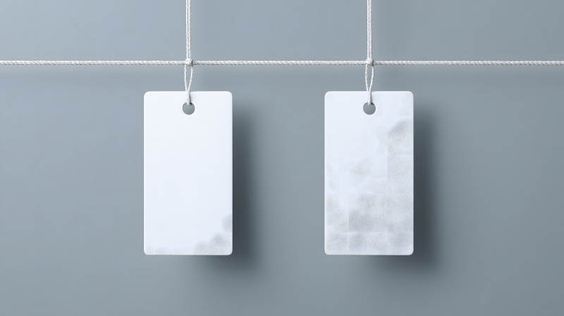 悬挂的白色标签-图片