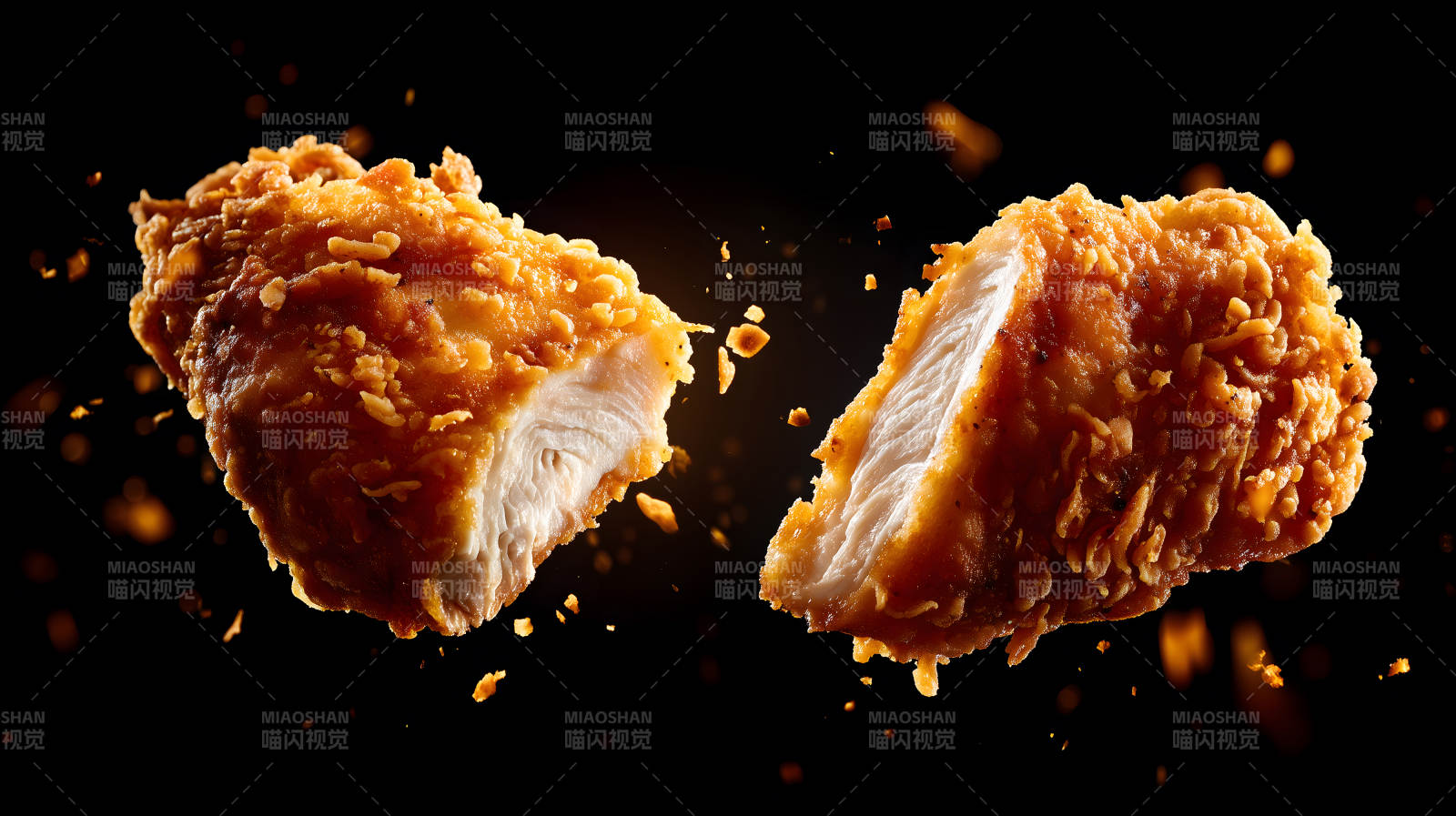 炸雞斷裂瞬間美味無比-圖片