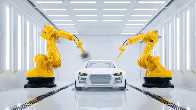 汽車工廠機(jī)器人作業(yè)場景-圖片