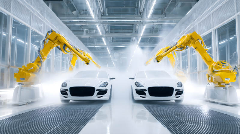 汽車工業(yè)噴漆場景-圖片