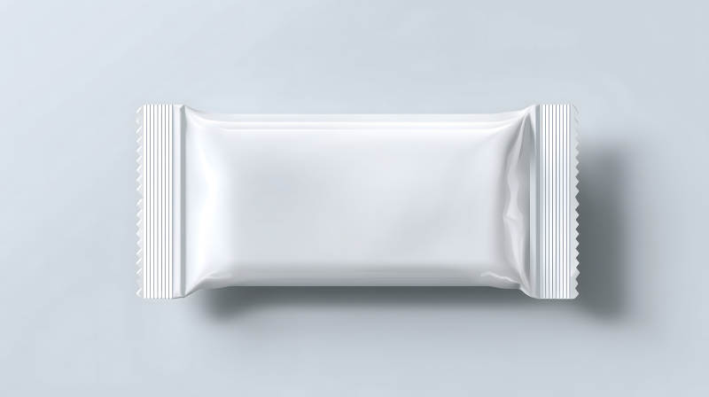 白色包裝袋的俯視圖-圖片