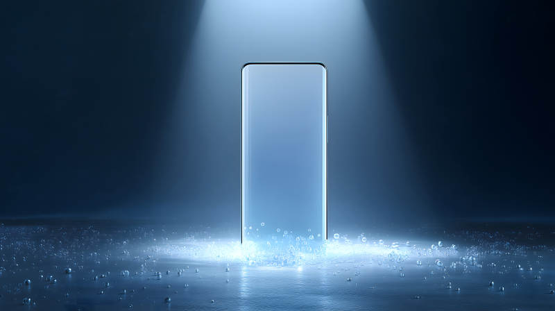 手機(jī)科技感展示水珠光影-圖片