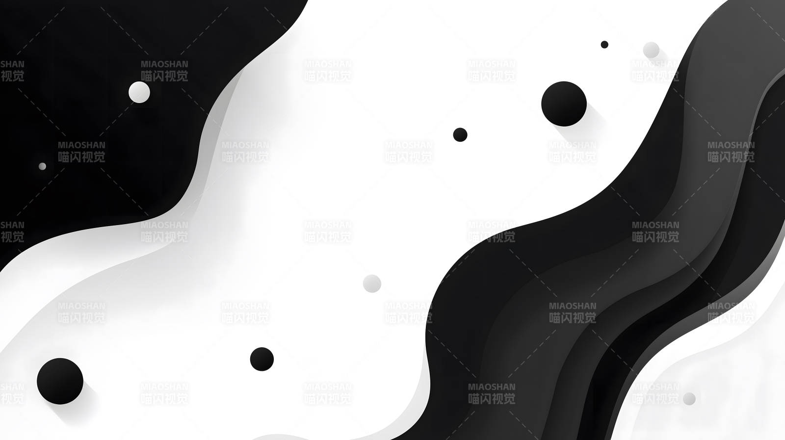 黑白抽象流動(dòng)波浪-圖片