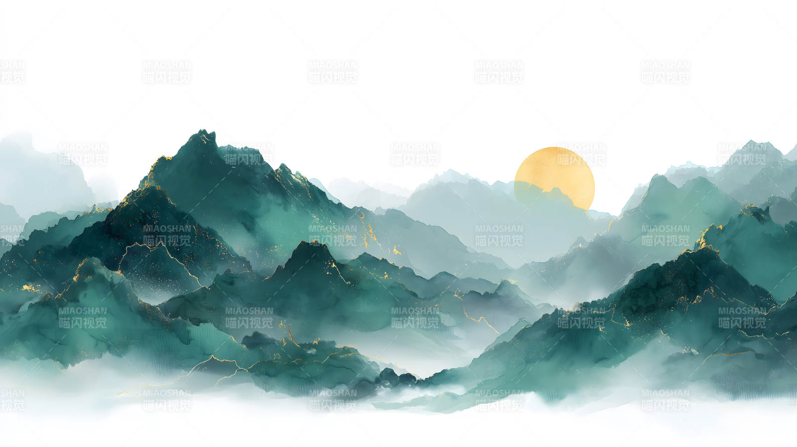 山水畫意境迷離-圖片