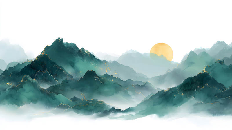 山水畫意境迷離-圖片