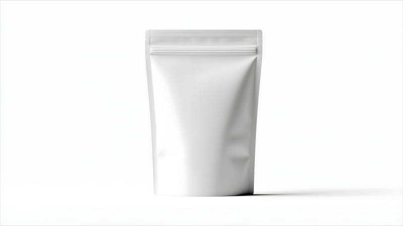 白色包裝袋展示正面視角-圖片