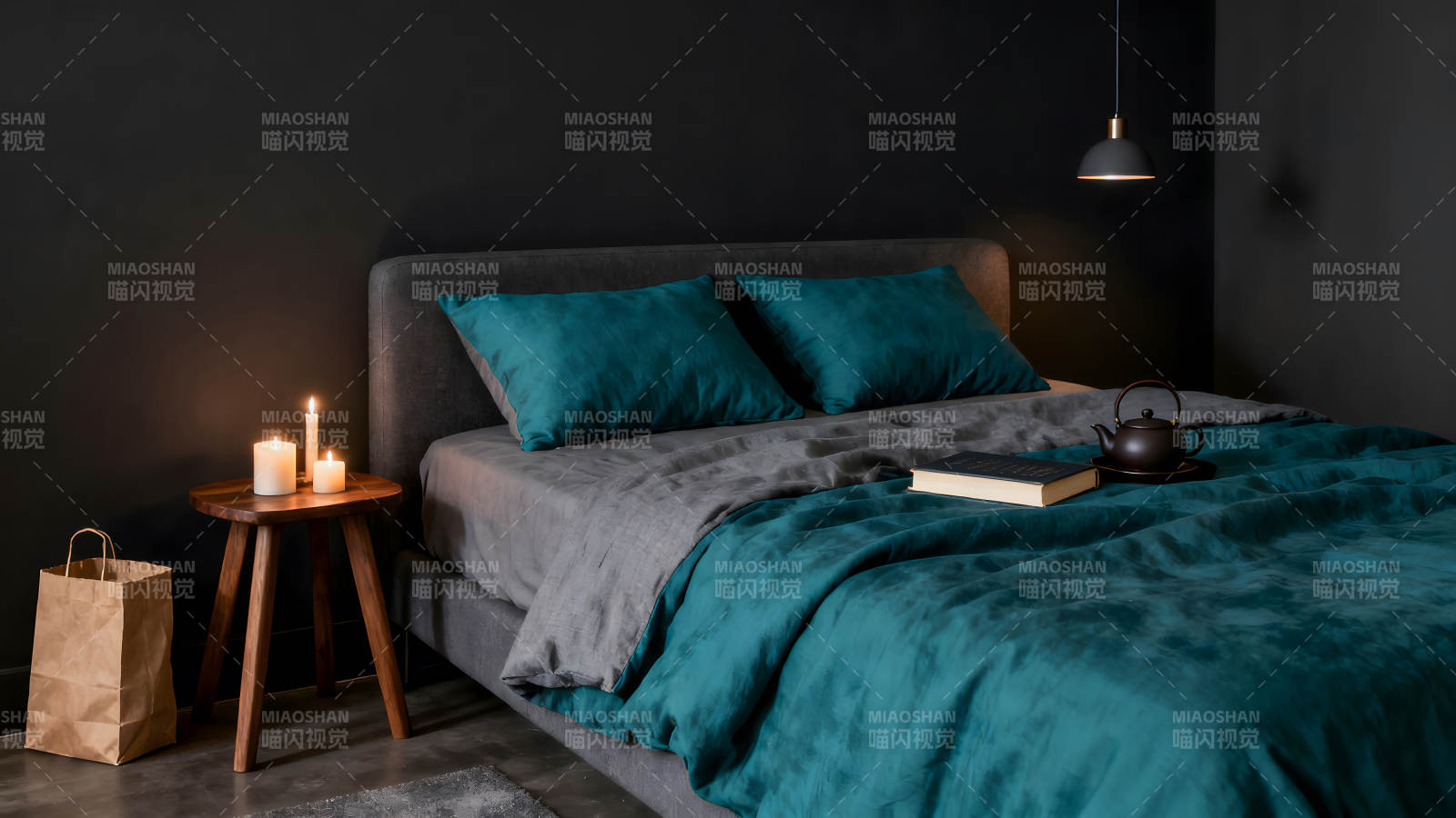 舒適臥室氛圍寧靜的睡眠環(huán)境-圖片