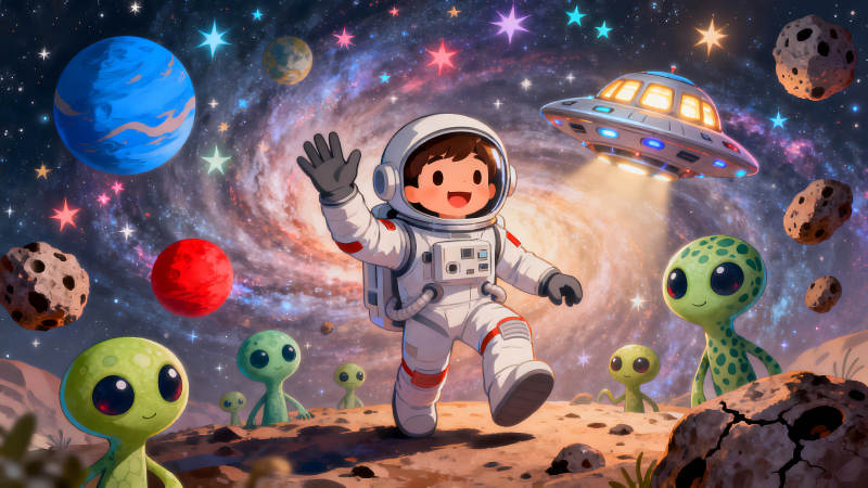 宇航員太空探險之旅-圖片