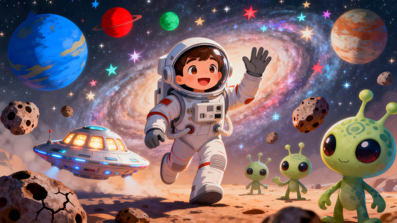 宇航員與外星人的奇妙宇宙冒險-圖片