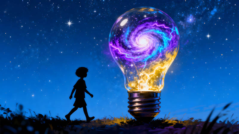 夢幻星空下的奇妙光影-圖片