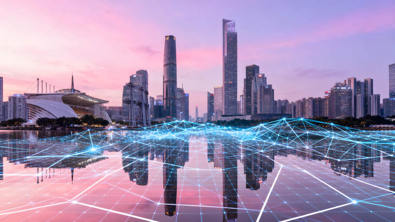 城市夜景未來科技繁華景象-圖片