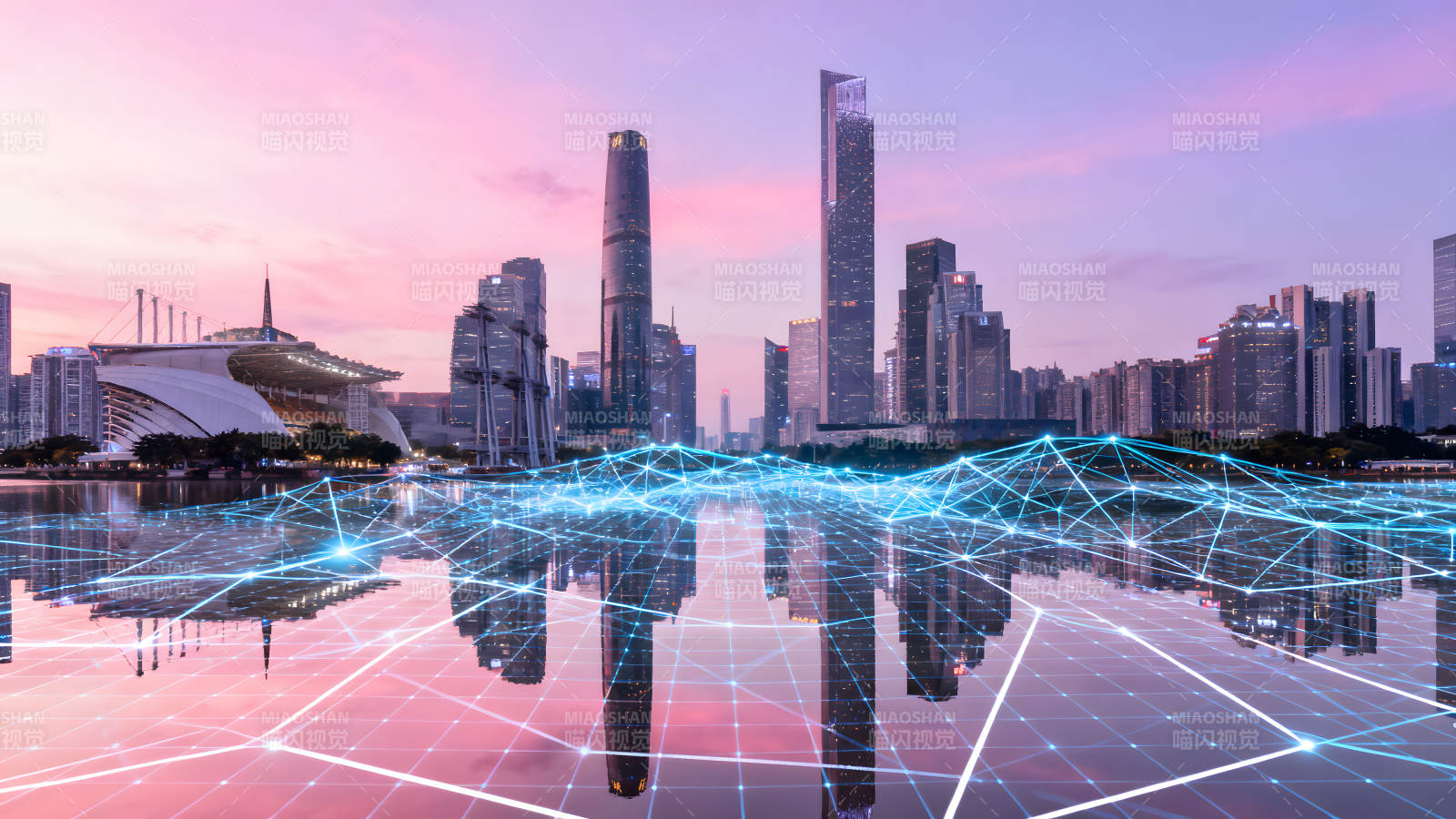 城市夜景未來科技繁華景象-圖片