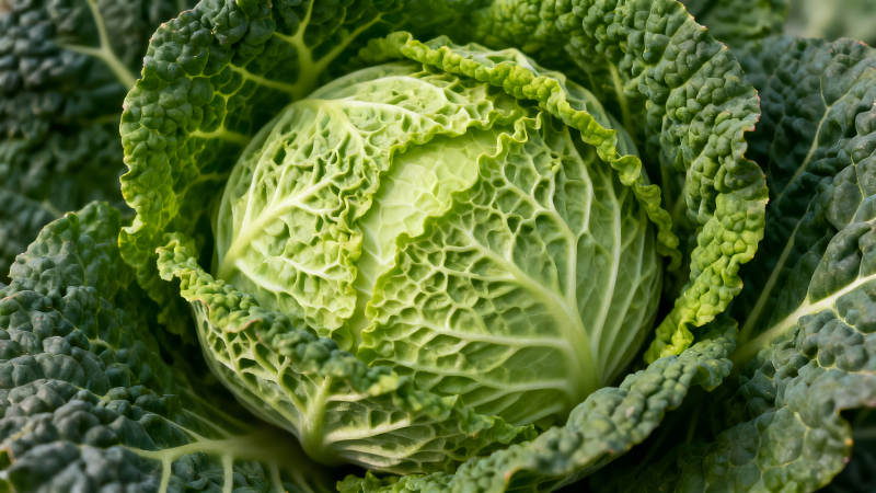 翠綠卷心菜細(xì)節(jié)特寫-圖片