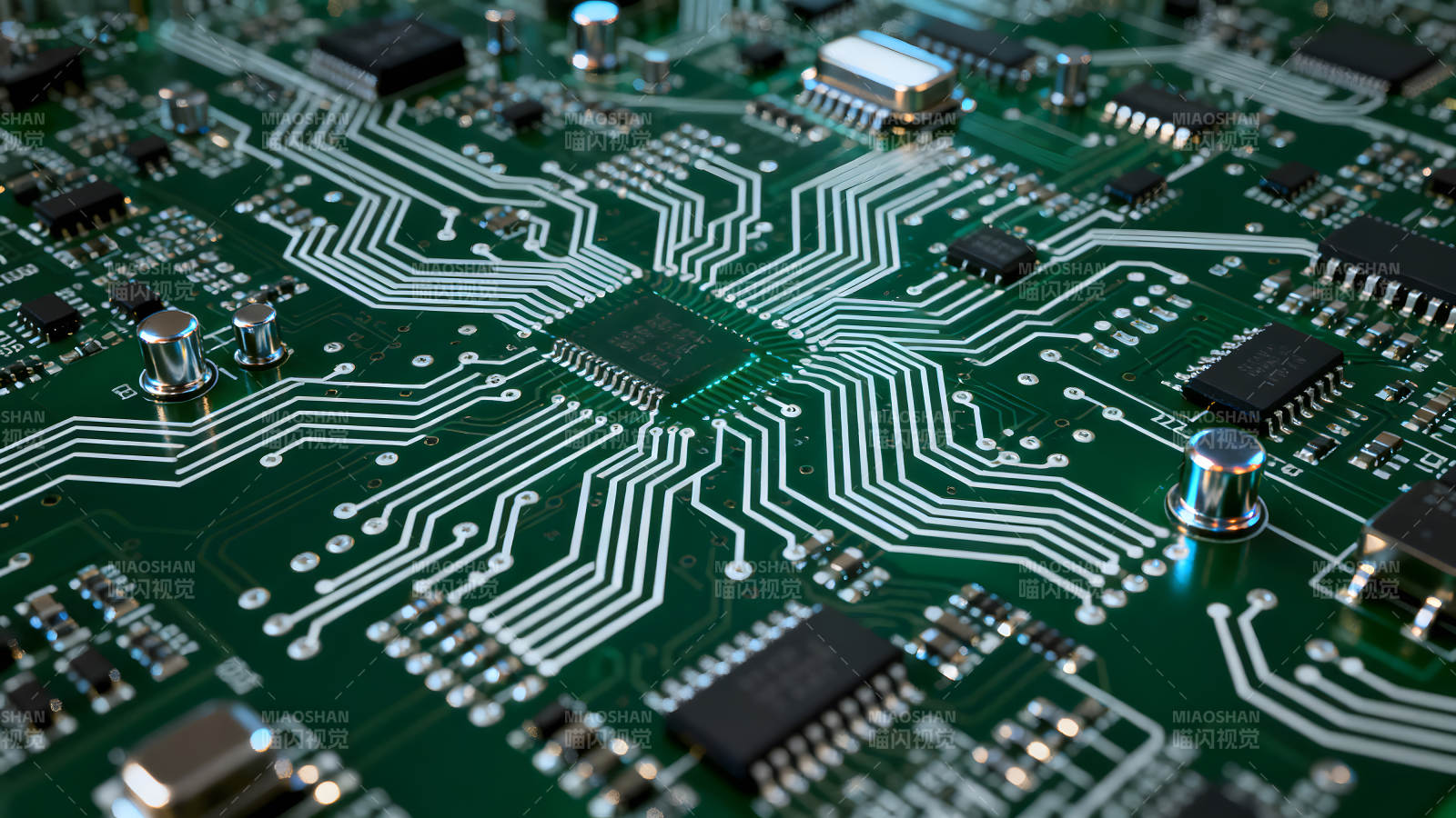 电路板细节特写科技感十足-图片