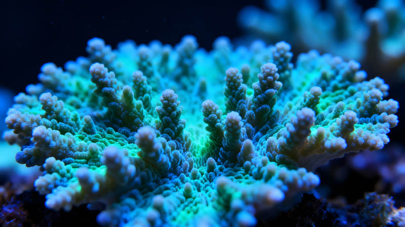 美丽的珊瑚礁微距摄影-图片