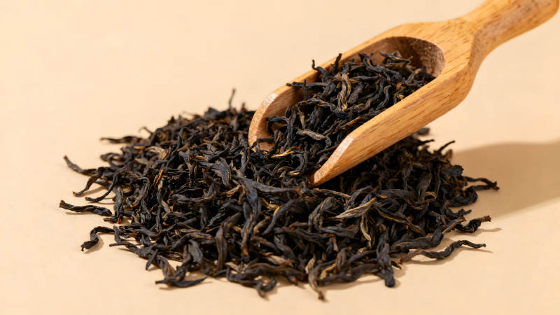 茶葉與木勺特寫-圖片