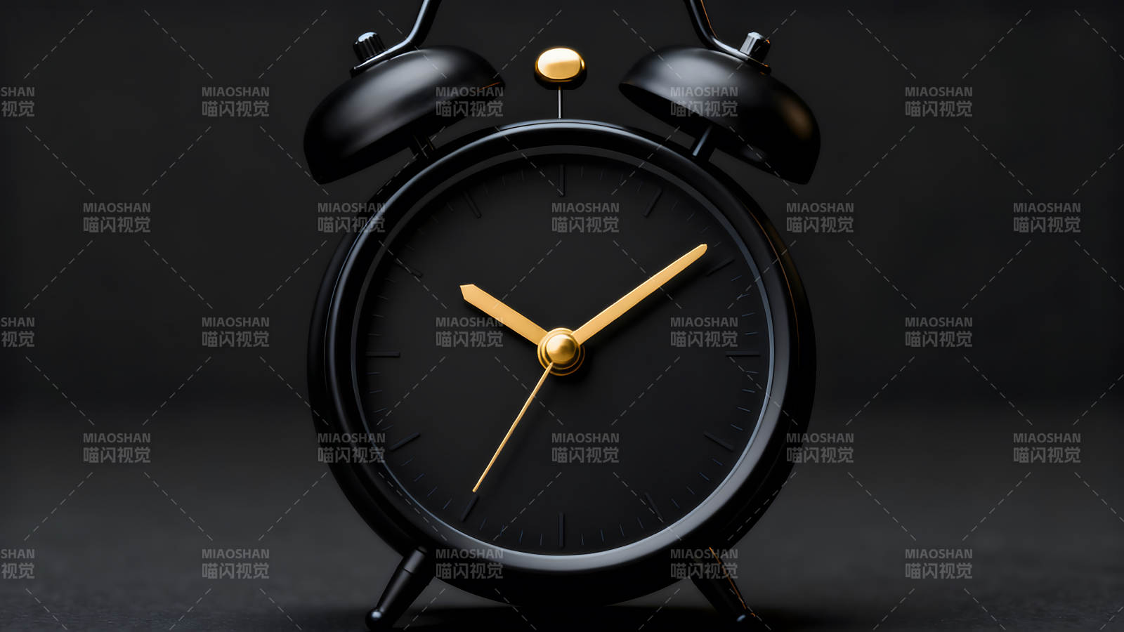 黑色鬧鐘的特寫鏡頭-圖片